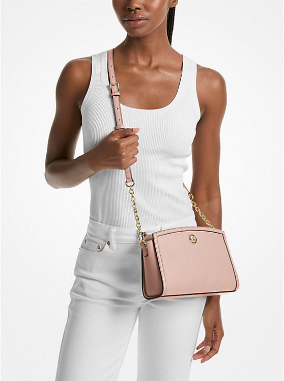 Chantal Large Pebbled Leather Crossbody Bag
