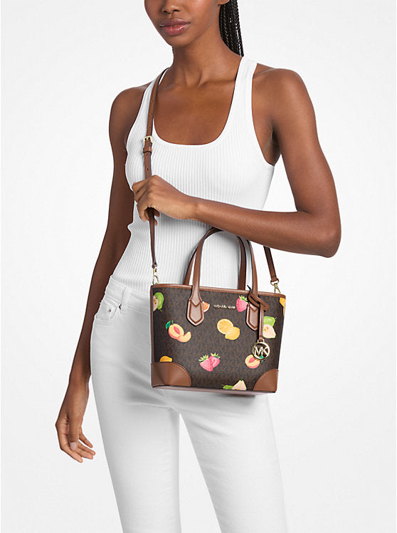Eva Extra-Small Printed Signature Logo Convertible Tote Bag