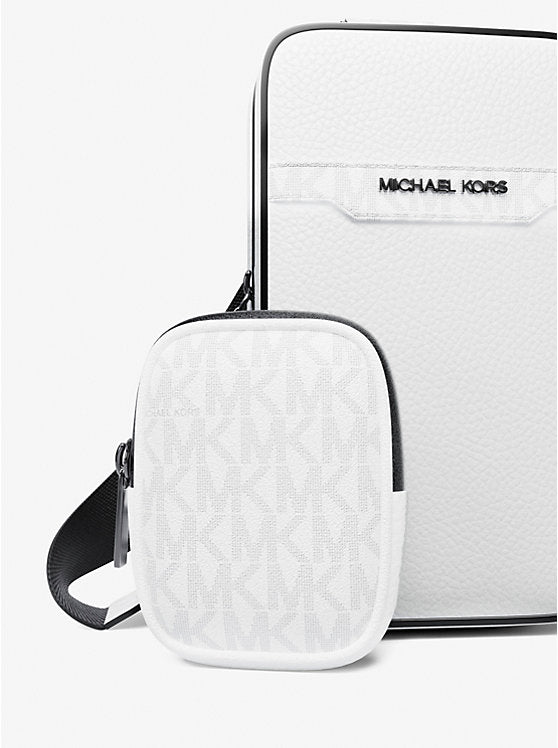 Cooper Medium Pebbled Leather and Signature Logo Sling Pack with Pouch