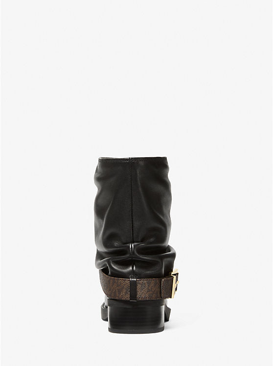 Colby Leather and Signature Logo Ankle Boot