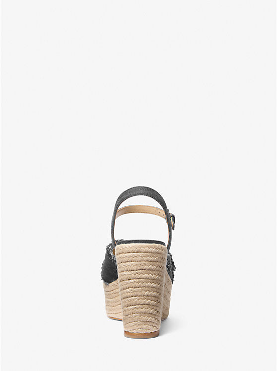 Hannah Denim Wedge Sandal