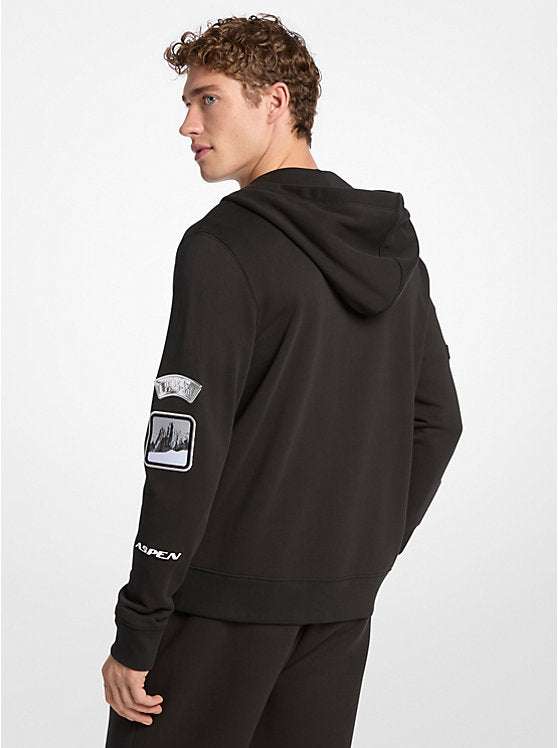 Embellished Cotton Zip-Up Hoodie