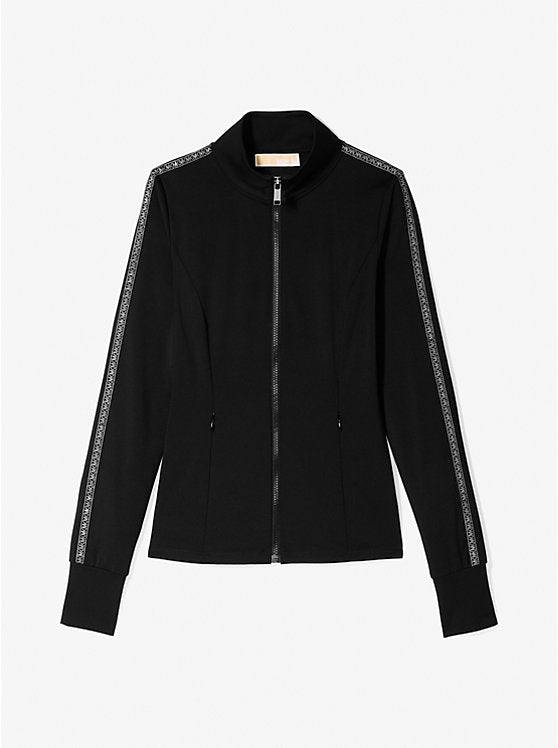 Logo Tape Stretch Nylon Jacket