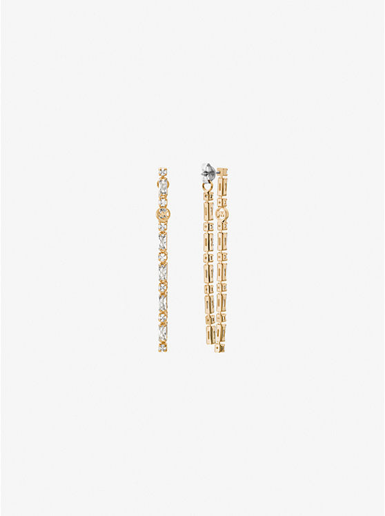Pavé Baguette Drop Earrings