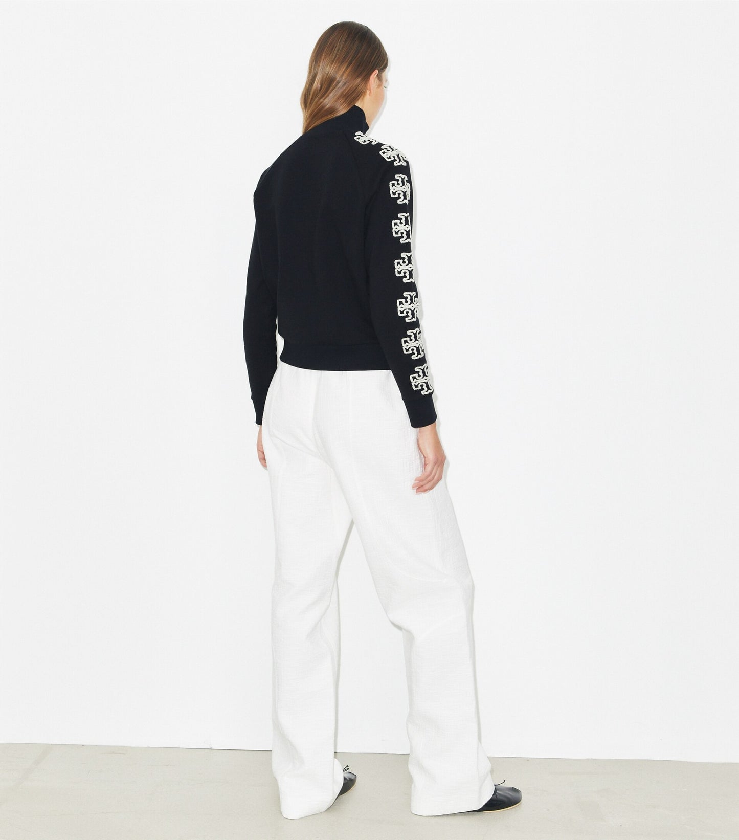 French Terry Logo Sleeve Half-Zip Sweatshirt