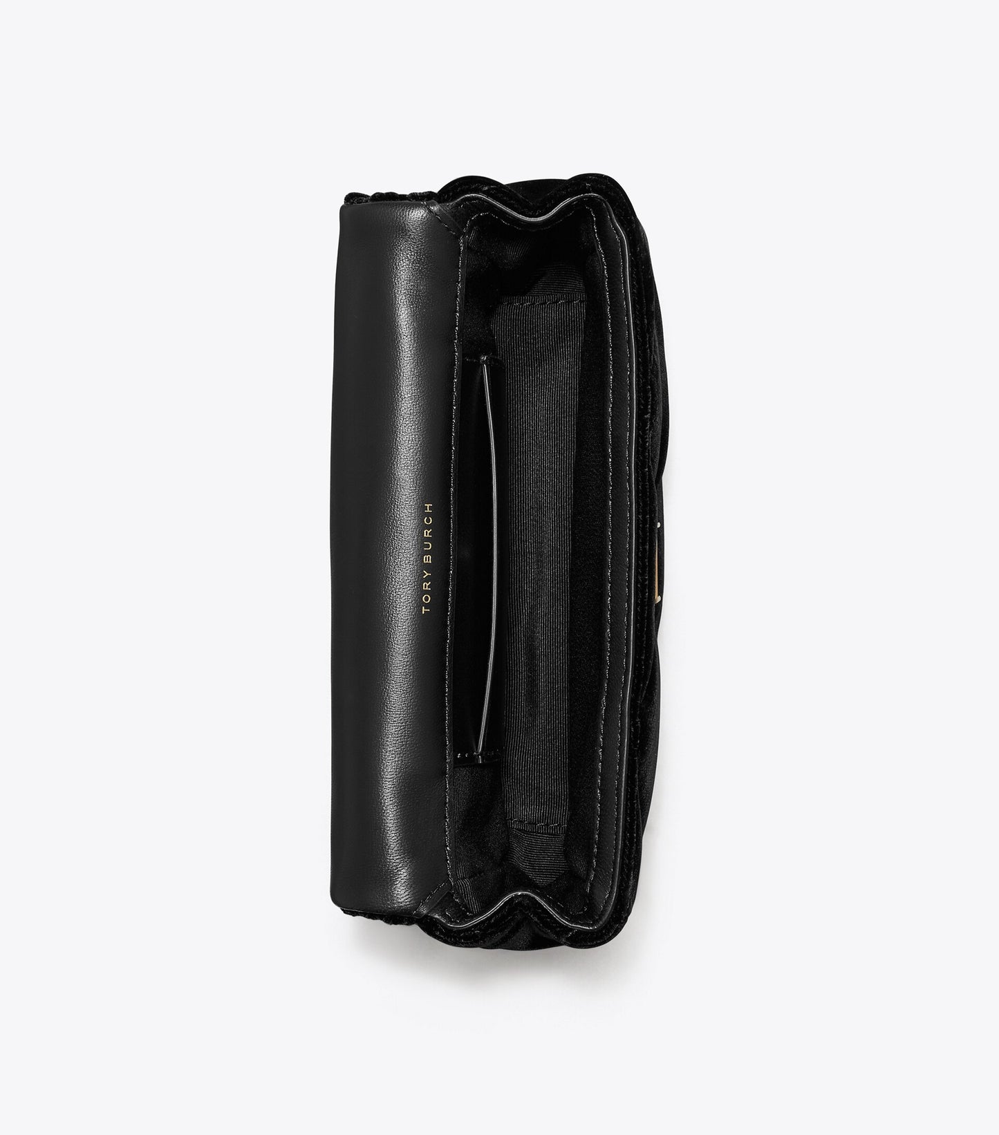 Mini Kira Diamond Quilt Velvet Pavé Flap Bag