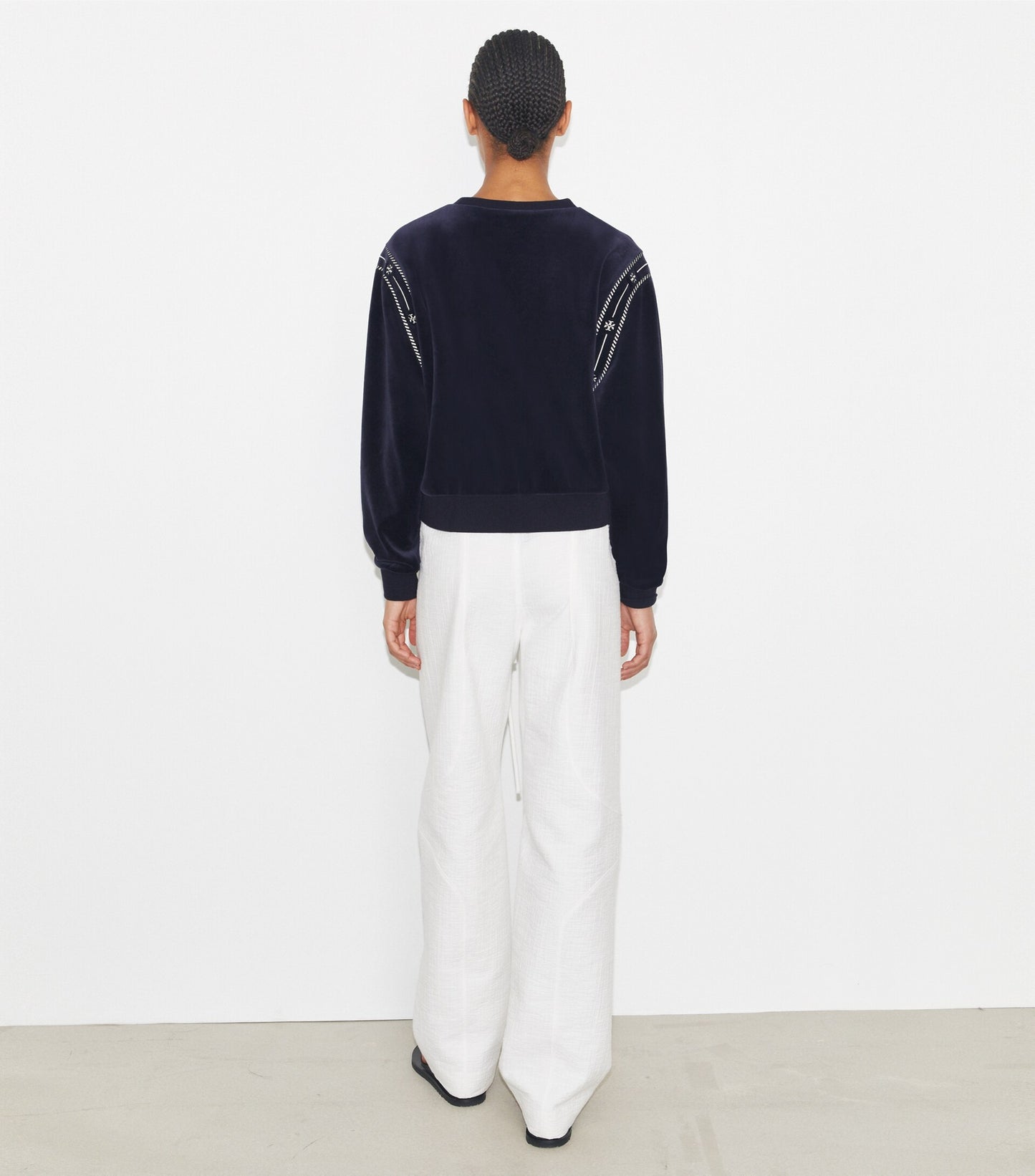 T Logo Velour Crewneck