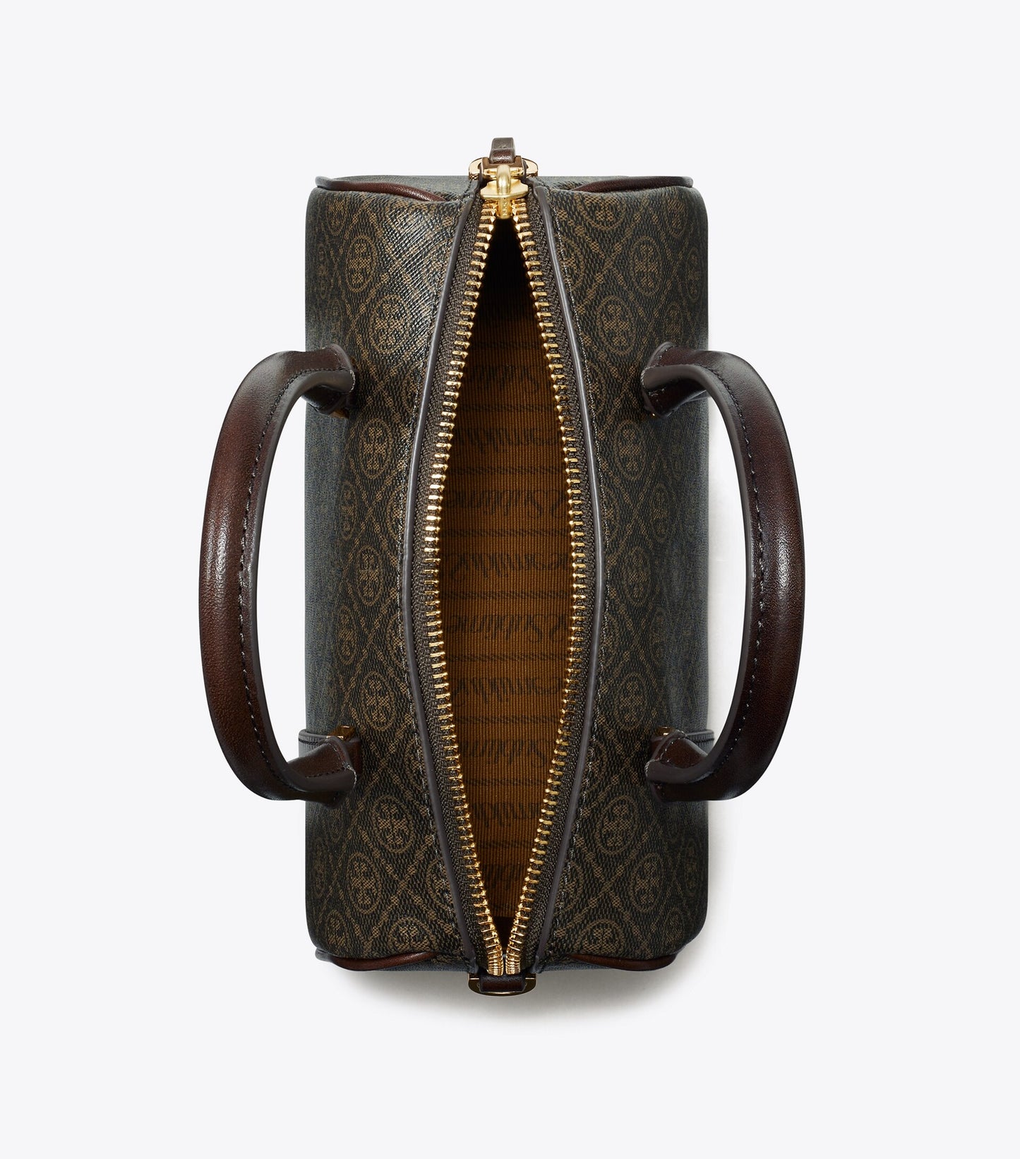 T Monogram Coated Canvas Petite Barrel Bag