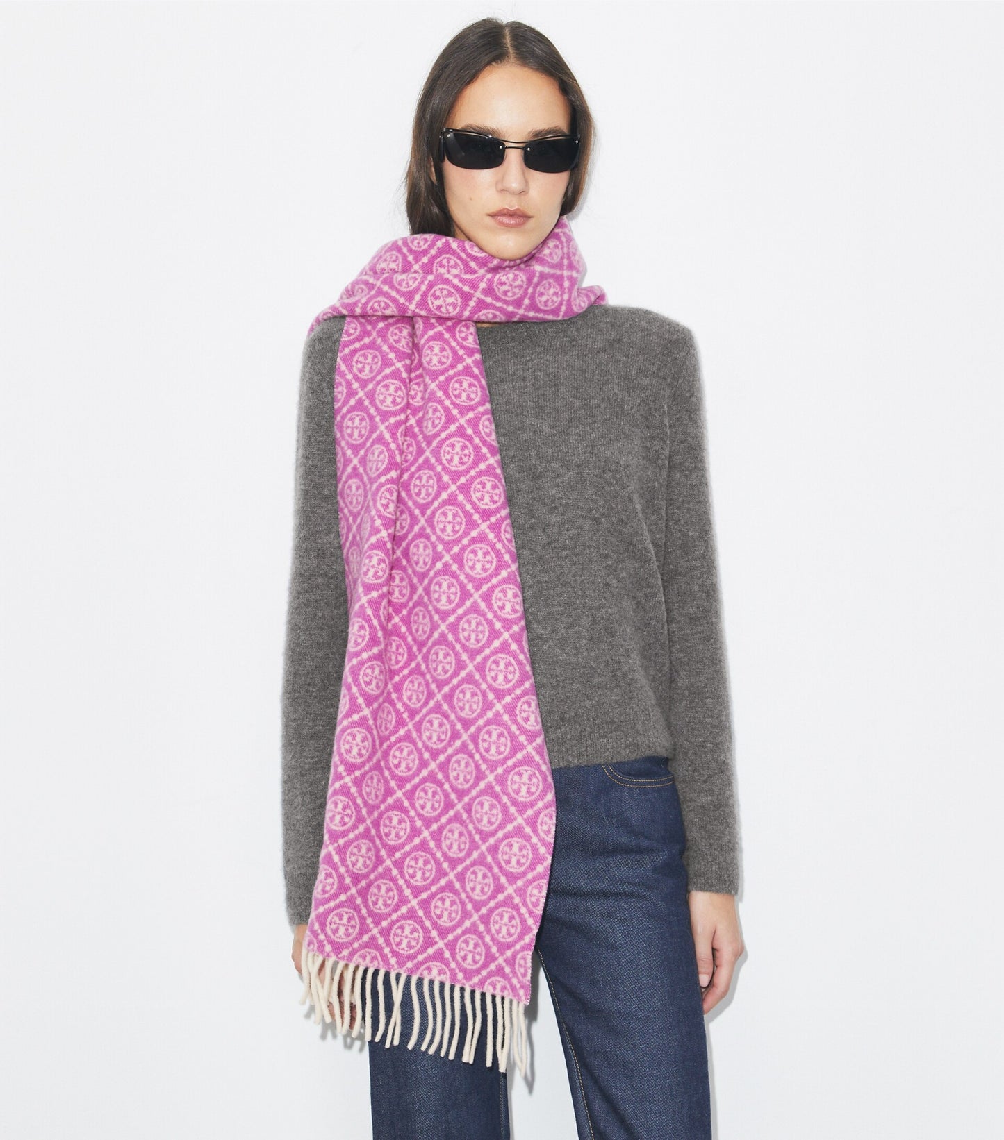 T Monogram Oblong Scarf