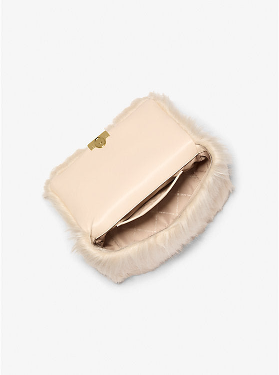 Tribeca Large Faux Shearling Shoulder Bag