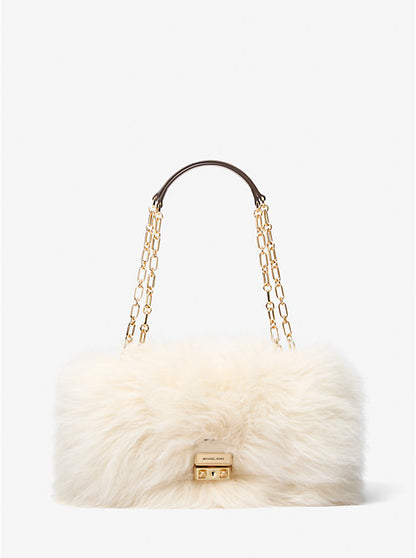 Tribeca Large Faux Shearling Shoulder Bag