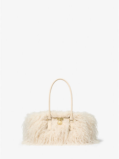 Hamilton Moderne Small Faux Shearling Satchel