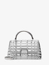 Tribeca Medium Quilted Metallic Leather Satchel