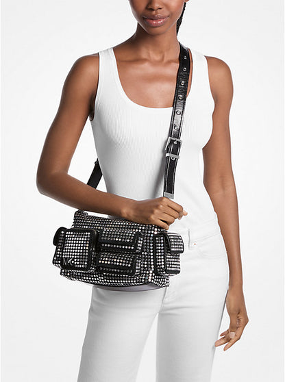 Dakota Medium Studded Suede Shoulder Bag