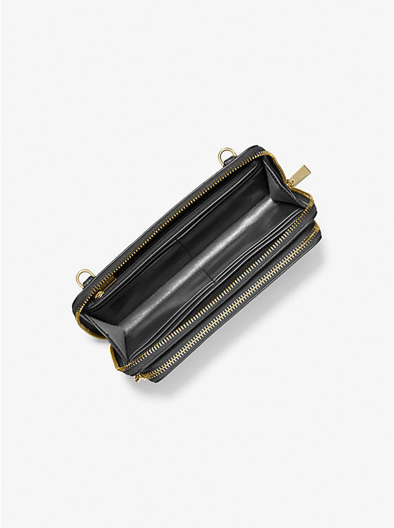 Jet Set Large Pebbled Leather Convertible Crossbody Bag