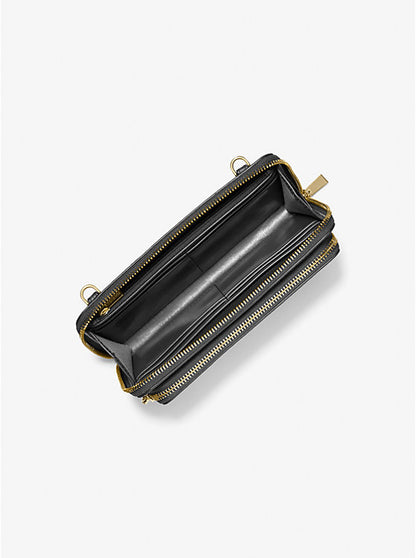 Jet Set Large Pebbled Leather Convertible Crossbody Bag