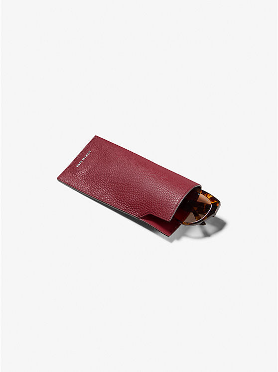 Jet Set Pebbled Leather Sunglass Case