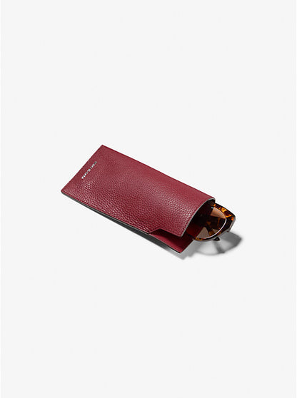 Jet Set Pebbled Leather Sunglass Case