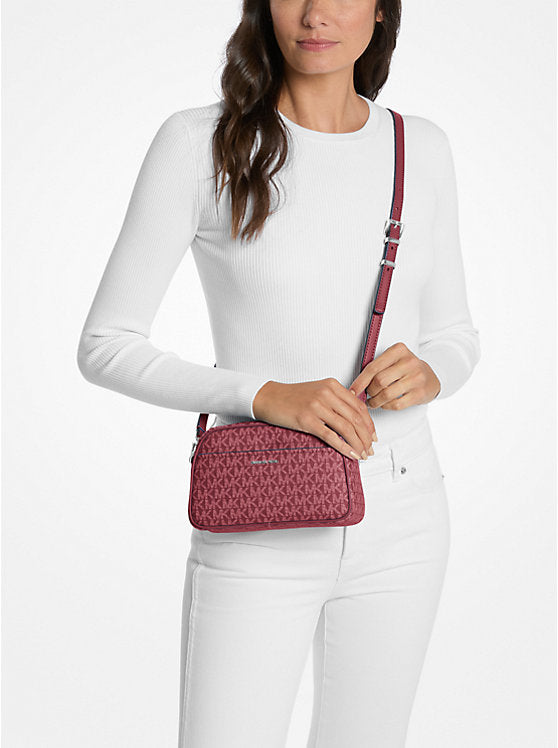 Jet Set Small Signature Logo Camera Crossbody Bag
