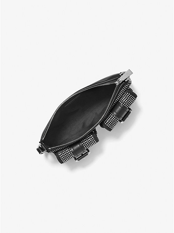 Zoe Small Embellished Suede Pochette