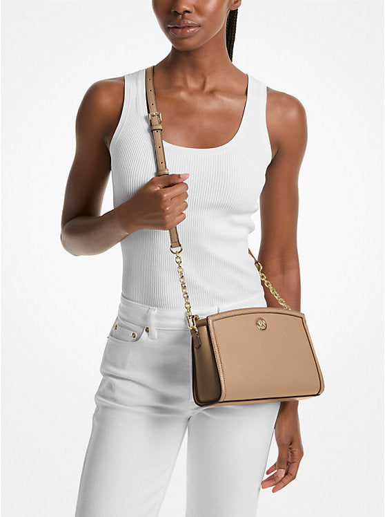 Chantal Large Pebbled Leather Crossbody Bag
