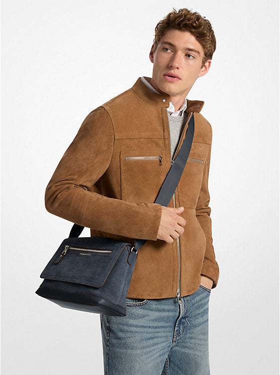 Hudson Small Suede Messenger Bag