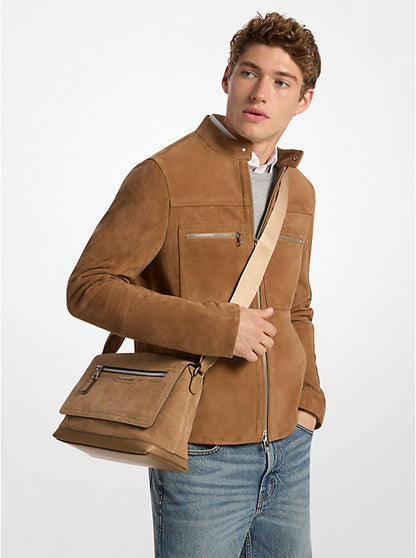 Hudson Small Suede Messenger Bag