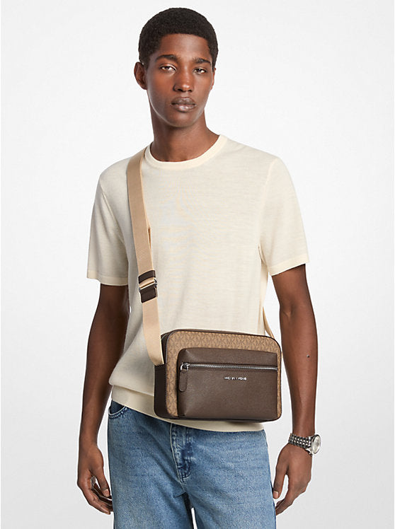 Hudson Textured and Signature Logo Camera Crossbody Bag