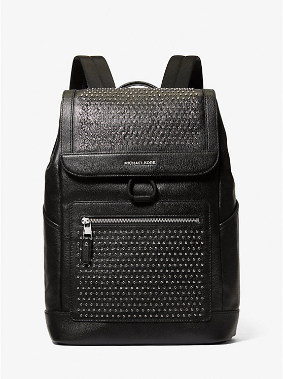 Hudson Medium Grommeted Leather Backpack