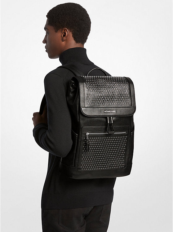 Hudson Medium Grommeted Leather Backpack