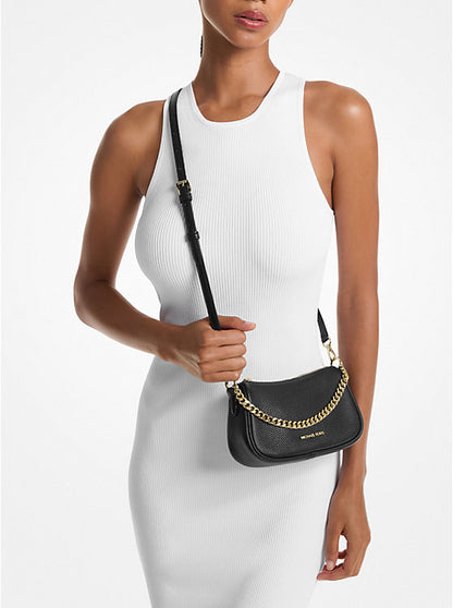 Carmela Small Pebbled Leather Convertible Crossbody Bag