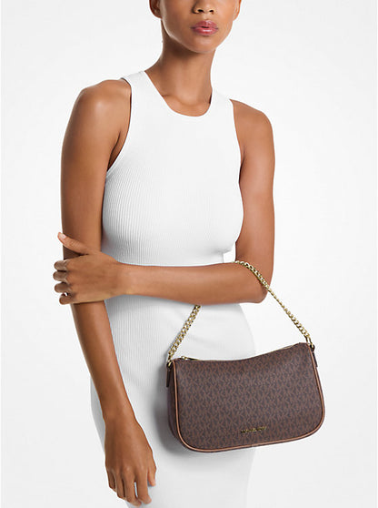 Carmela Medium Signature Logo Convertible Crossbody Bag