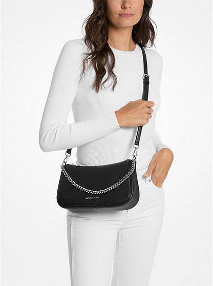 Carmela Medium Pebbled Leather Crossbody Bag