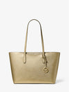 Arden Large Metallic Top-Zip Tote Bag