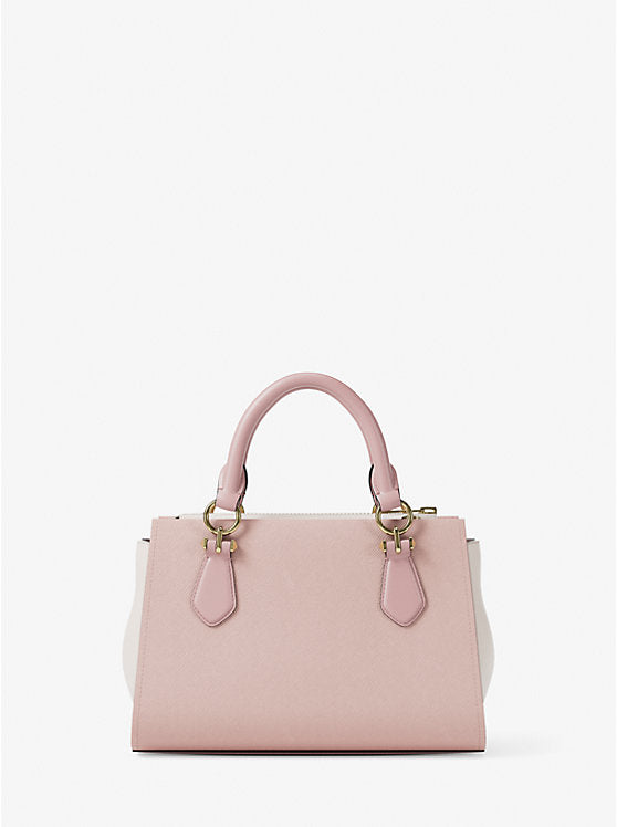 Marilyn Small Color-Block Saffiano Leather Messenger Bag