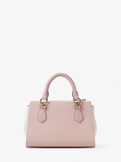 Marilyn Small Color-Block Saffiano Leather Messenger Bag