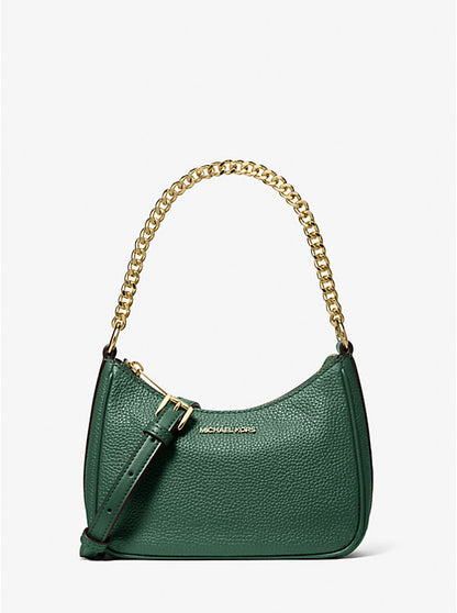 Jet Set Travel Pebbled Leather Convertible Crossbody Bag