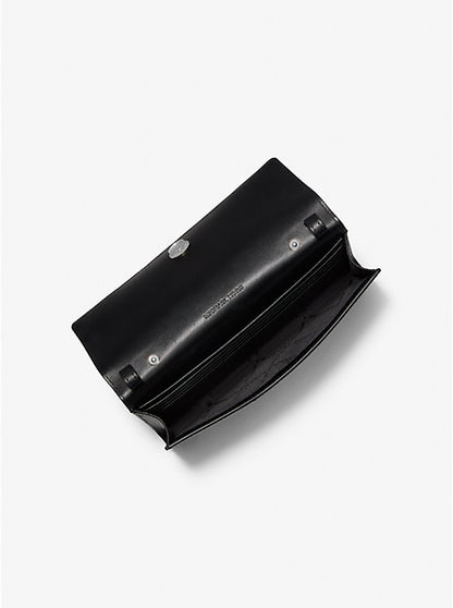 Carson Large Leopard Print Calf Hair Convertible Crossbody Bag