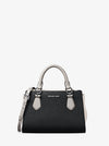 Marilyn Small Color-Block Saffiano Leather Messenger Bag