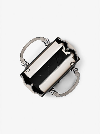 Marilyn Small Color-Block Saffiano Leather Messenger Bag