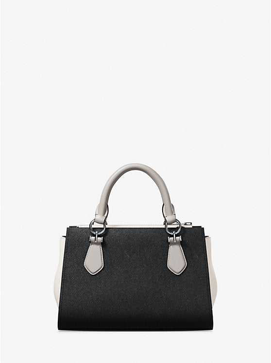 Marilyn Small Color-Block Saffiano Leather Messenger Bag