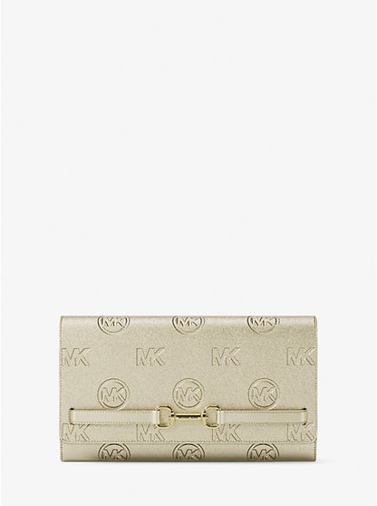 Carson Large Metallic Logo Debossed Wallet