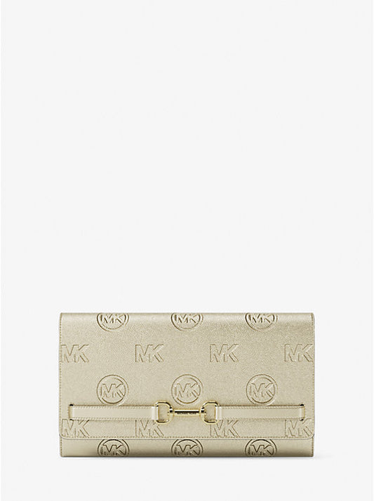 Carson Large Metallic Logo Debossed Wallet