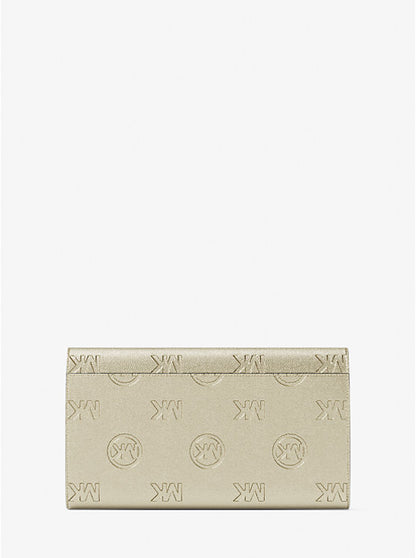 Carson Large Metallic Logo Debossed Wallet