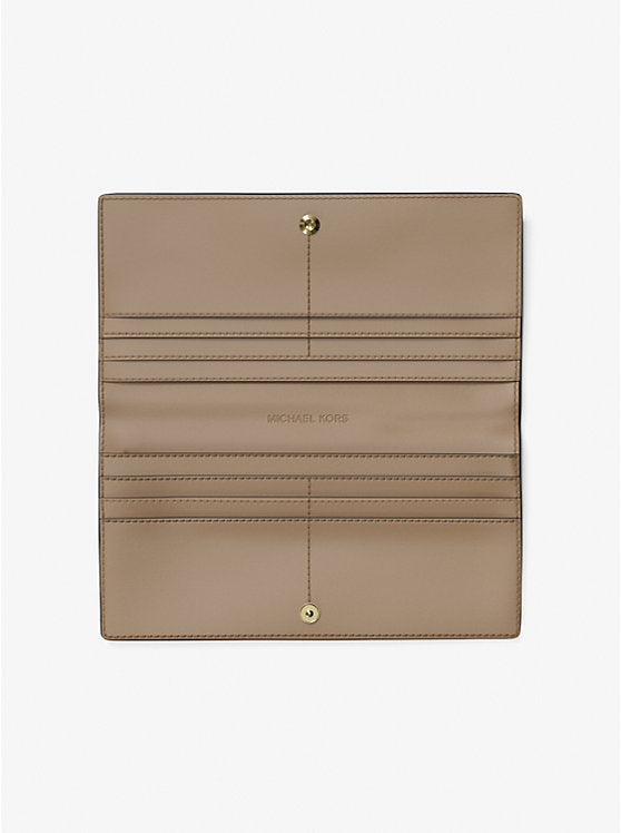 Carson Large Metallic Logo Debossed Snap Wallet