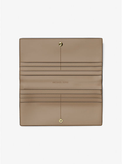 Carson Large Metallic Logo Debossed Snap Wallet