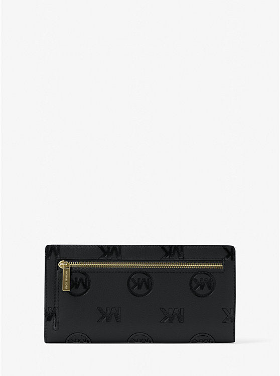 Carson Large Logo Debossed Snap Wallet