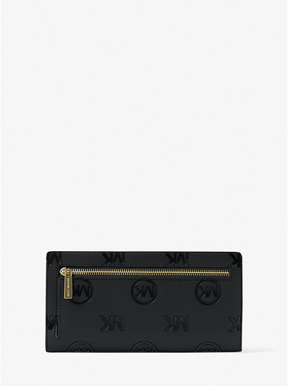 Carson Large Logo Debossed Snap Wallet