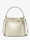 Carson Medium Metallic Convertible Bucket Crossbody Bag