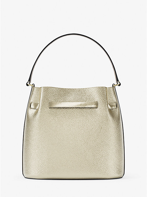 Carson Medium Metallic Convertible Bucket Crossbody Bag